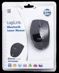 Logilink Maus Laser Bluetooth mit 5 Tasten wireless, Black, Bluetooth Laser Mouse